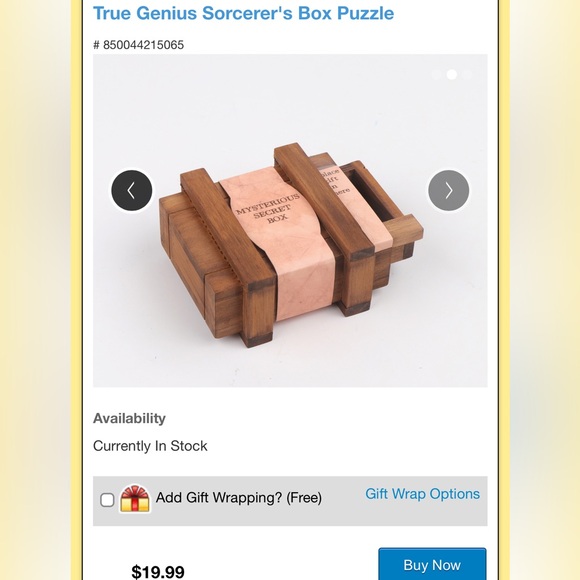 ‘Sorcerer’s Box’ Wooden Puzzle by True Genius (ALSO a GIFT BOX! 🎁 - Picture 5 of 5